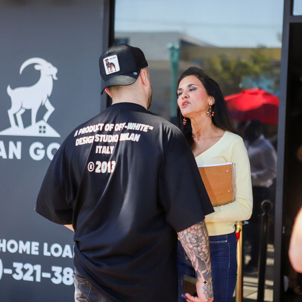 Speaker and seated guests at the Loan Goat x Change Wholesale Summit at Loan Goat HQ, photo 7