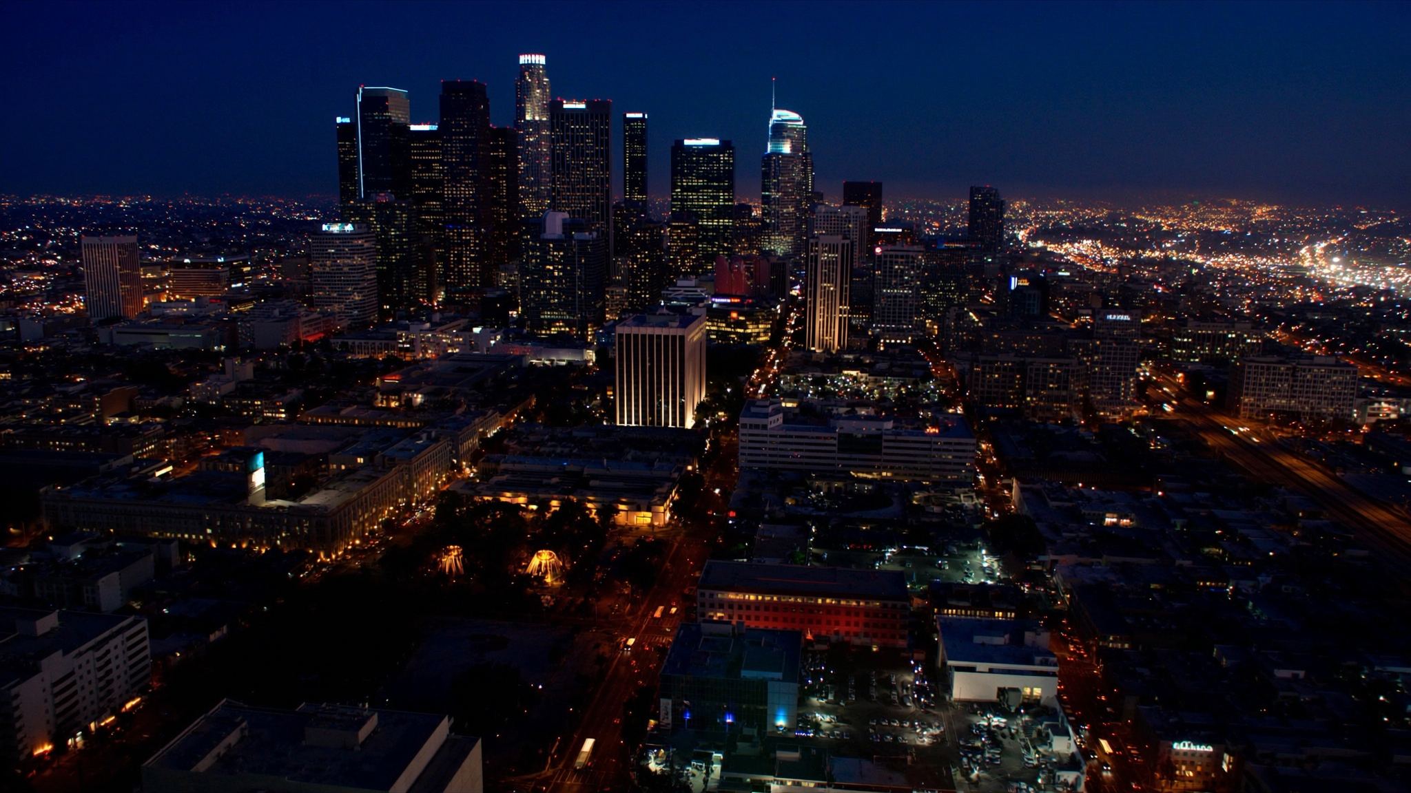 Los Angeles skyline at night